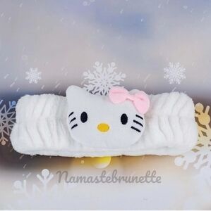 Hello Kitty Plush Headband For Spa Makeup Sanrio Kawaii